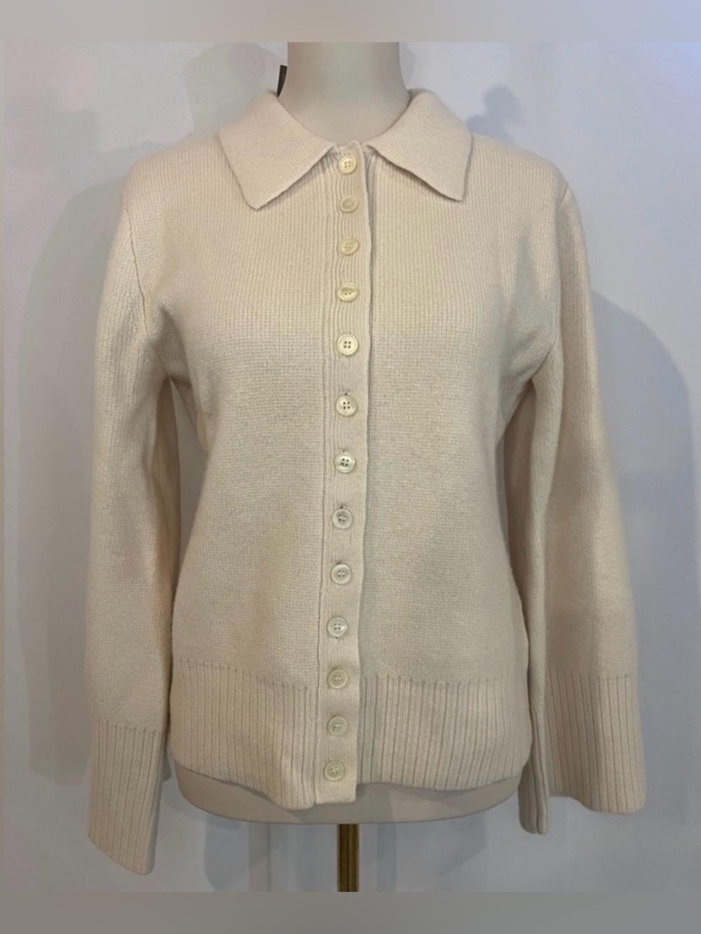 J.Crew Milano-stitch cinched-waist cardigan in ivory - Picture 4 of 8